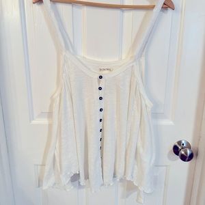 We the free button flowy tank, nwot size large